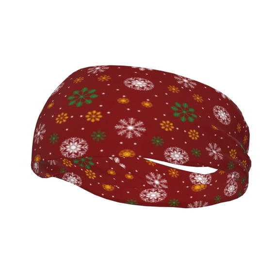 Wukai Merry Christmas Sports sweatband,Men & Women Sweatband Headband for Running, Cross Training, Racquetball, Working Out