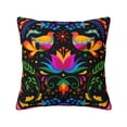 thumbnail image 1 of Wukai Mexican Flower Traditional1 Premium Polyester Fleece Pillow Covers with Hidden Zipper Closure,Luxuriously Soft and Durable-24"x24", 1 of 7