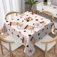 thumbnail image 1 of Wukai Milk Tea Waterproof Tablecloth for Kitchen Dining, Fits Square Tables for 2-4 Seats -54"x54", 1 of 7