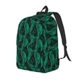 thumbnail image 1 of Wukai Mint Bird Feathers Durable Canvas Laptop Backpack,Adjustable Shoulder Straps,Water-Resistant,Large Capacity,Stylish Design, Fits 15-17in Laptops,Unisex for School,Office,Travel-Small, 1 of 5