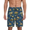 thumbnail image 1 of Wukai Modern Excavator Men’s Short Pajama Pants With Pockets Soft Sleep Pj Shorts for Men-4X-Large, 1 of 6