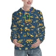 thumbnail image 1 of Wukai Modern Excavator Print Womens Hoodies Fleece Sweatshirts Long Sleeve Sweaters Pullover Fall Outfits Winter Clothes-Medium, 1 of 7