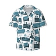 thumbnail image 1 of Wukai Modern Furniture Men's Casual Short-Sleeve Button Down Shirt - Lightweight Summer Dress Shirt for Daily Wear-Large, 1 of 1