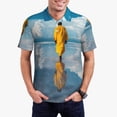 thumbnail image 1 of Wukai Monk Walking On Water Men’s Polo Shirts Sleeve,Camisas Polo Para Hombre,True Classic Tees Men-4X-Large, 1 of 6