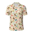 thumbnail image 1 of Wukai Monkeys in the Jungle Men’s Polo Shirts,Quick-Dry Athletic Shirt,Classic Fit Shirts-, 1 of 8