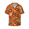 thumbnail image 1 of Wukai Monster Truck,Truck Cartoon Men's Casual Short-Sleeve Button Down Shirt - Lightweight Summer Dress Shirt for Daily Wear-Large, 1 of 7