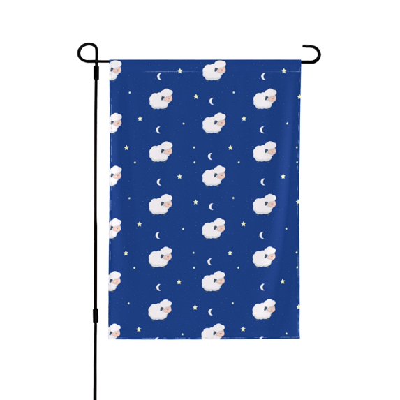 Wukai Moon Lamb Garden Flags Double Sided Welcome Garden Yard House Flags Outside Outdoor House (Only Flag)