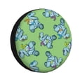 thumbnail image 1 of Wukai Motorcycle Riding Dinosaur Print Spare Tire Cover for RV Trailer,Waterproof PVC Faux Leather Wheel Cover Fit for Truck,Trailer,RV,SUV,Camper and Most Vehicle-15 inch, 1 of 6