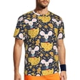 thumbnail image 1 of Wukai Mouse Cheese Print Men's Short-Sleeved Mesh T-Shirt,Quick-Dry Short Sleeve Workout T-Shirt-Large, 1 of 8