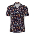 thumbnail image 1 of Wukai Mushroom Doodle Men’s Polo Shirts,Quick-Dry Athletic Shirt,Classic Fit Shirts-XX-Large, 1 of 8