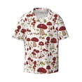 thumbnail image 1 of Wukai Mushroom Men's Casual Short-Sleeve Button Down Shirt - Lightweight Summer Dress Shirt for Daily Wear-4X-Large, 1 of 7