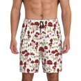 thumbnail image 1 of Wukai Mushroom Men’s Short Pajama Pants With Pockets Soft Sleep Pj Shorts for Men-XX-Large, 1 of 6