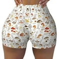 thumbnail image 1 of Wukai Mushrooms And Butterflies Print Pack Biker Shorts for Women Yoga Workout Gym Running Scrunch Active Shorts-, 1 of 8