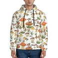 thumbnail image 1 of Wukai Mushrooms Print Men Hoodies Fleece Sweatshirts Long Sleeve Sweaters Pullover Fall Outfits Winter Clothes-XX-Large, 1 of 7
