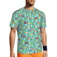 thumbnail image 1 of Wukai Mushrooms Print Men's Short-Sleeved Mesh T-Shirt,Quick-Dry Short Sleeve Workout T-Shirt-5X-Large, 1 of 8