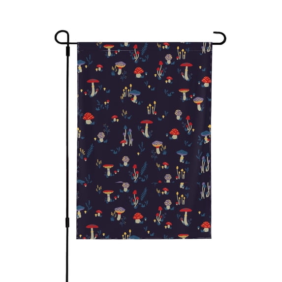 Wukai Mushrooms3 Garden Flags Double Sided Welcome Garden Yard House Flags Outside Outdoor House (Only Flag)
