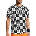 thumbnail image 1 of Wukai Nautical Anchors1 Print Men's Short-Sleeved Mesh T-Shirt,Quick-Dry Short Sleeve Workout T-Shirt-X-Small, 1 of 8