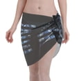 thumbnail image 1 of Wukai Navy Camouflage American Flag Women’s Short Sarongs Beach Wrap Bikini Bottom Short Skirt Chiffon Scarf for Swimwear, 1 of 4