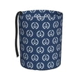 thumbnail image 1 of Wukai Navy Nautical Print Car Trash Can - Easy to Clean Hanging Garbage Bin - Removable Liner - Leak-Car Garbage Can - Waterproof Trash Can for Car and SUV, 1 of 7