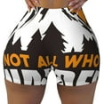 thumbnail image 1 of Wukai Not All Who Wander Are Lost4 Print Pack Biker Shorts for Women Yoga Workout Gym Running Scrunch Active Shorts-, 1 of 8