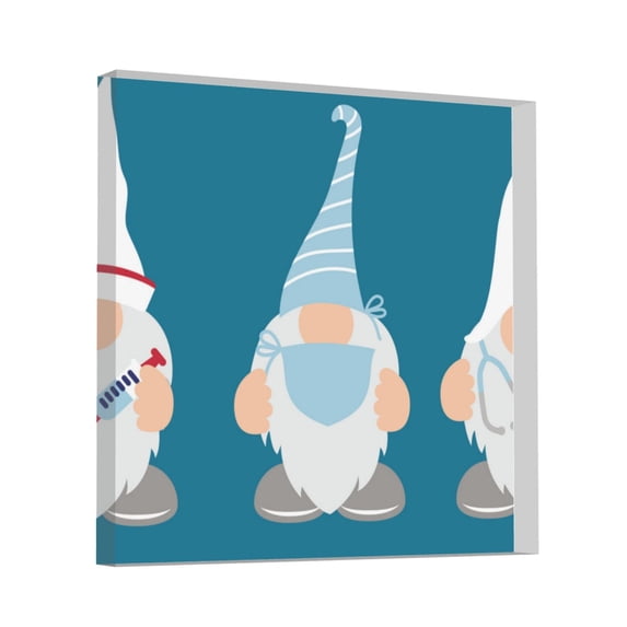 Wukai Nurse Doctor Gnomes Print Elegant Acrylic Gift Decorations Perfect for Weddings, Birthdays, Anniversaries, and Home Decor