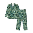 thumbnail image 1 of Wukai Octopus Men's Long-Sleeve Pajama Set - Comfortable Sleepwear with Button-Down Shirt and Pants-Large, 1 of 7