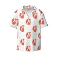 thumbnail image 1 of Wukai Orange Fox Men's Casual Short-Sleeve Button Down Shirt - Lightweight Summer Dress Shirt for Daily Wear-4X-Large, 1 of 7