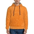 thumbnail image 1 of Wukai Orange Glitter2 Print Men Hoodies Fleece Sweatshirts Long Sleeve Sweaters Pullover Fall Outfits Winter Clothes-XX-Large, 1 of 7