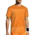 thumbnail image 1 of Wukai Orange Glitter2 Print Men's Short-Sleeved Mesh T-Shirt,Quick-Dry Short Sleeve Workout T-Shirt-, 1 of 8
