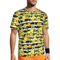 thumbnail image 1 of Wukai Orange and Lemon Print Men's Short-Sleeved Mesh T-Shirt,Quick-Dry Short Sleeve Workout T-Shirt-X-Small, 1 of 8