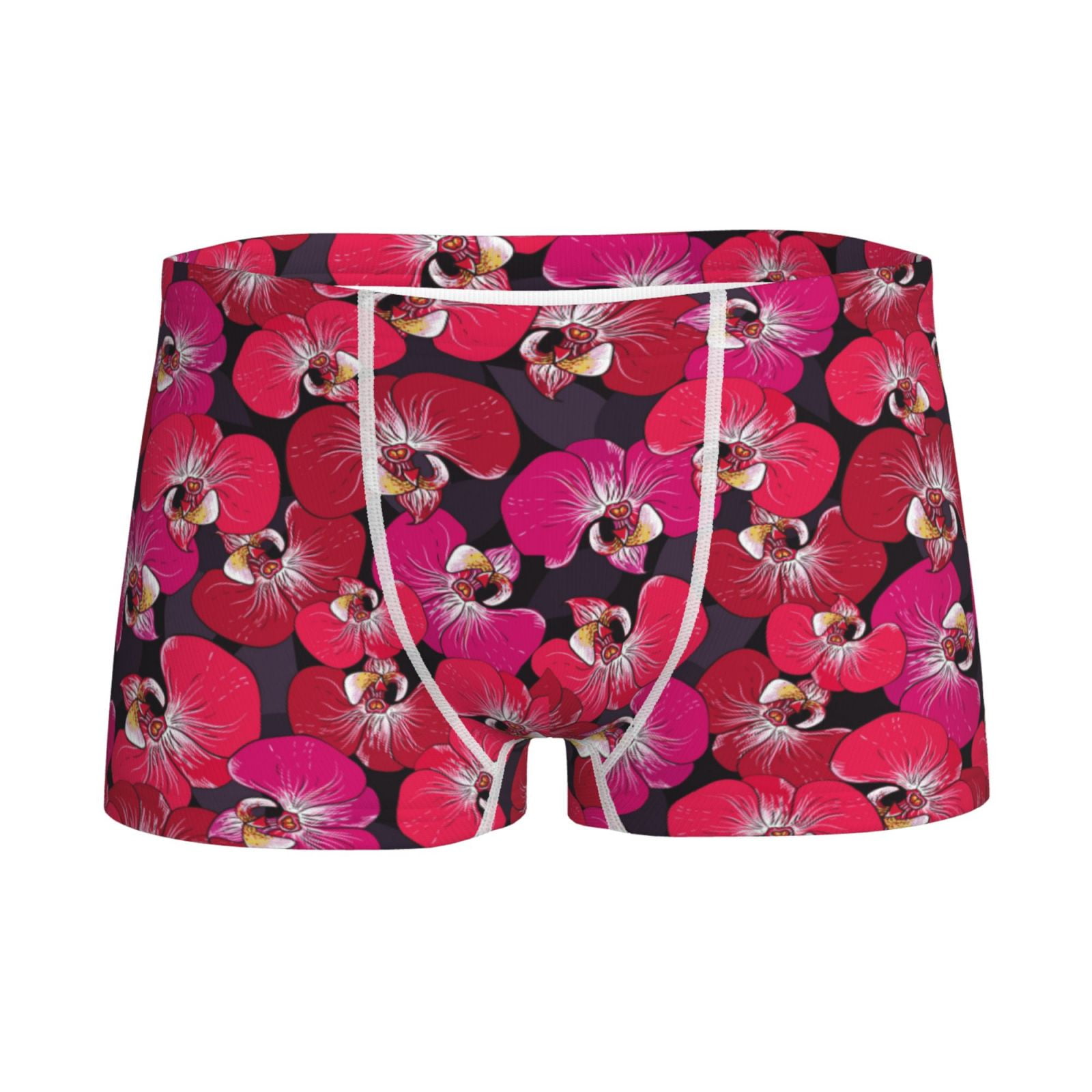 Wukai Orchids Flowers Boy’s Boxer Briefs,Tag Free Breathable Underwear