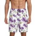 thumbnail image 1 of Wukai Orchids Flowers Men’s Short Pajama Pants With Pockets Soft Sleep Pj Shorts for Men-XX-Large, 1 of 6