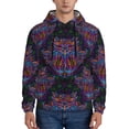 thumbnail image 1 of Wukai Paisley And Owls Print Men Hoodies Fleece Sweatshirts Long Sleeve Sweaters Pullover Fall Outfits Winter Clothes-3X-Large, 1 of 7