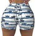 thumbnail image 1 of Wukai Palm Tree Print Pack Biker Shorts for Women Yoga Workout Gym Running Scrunch Active Shorts-Medium, 1 of 8