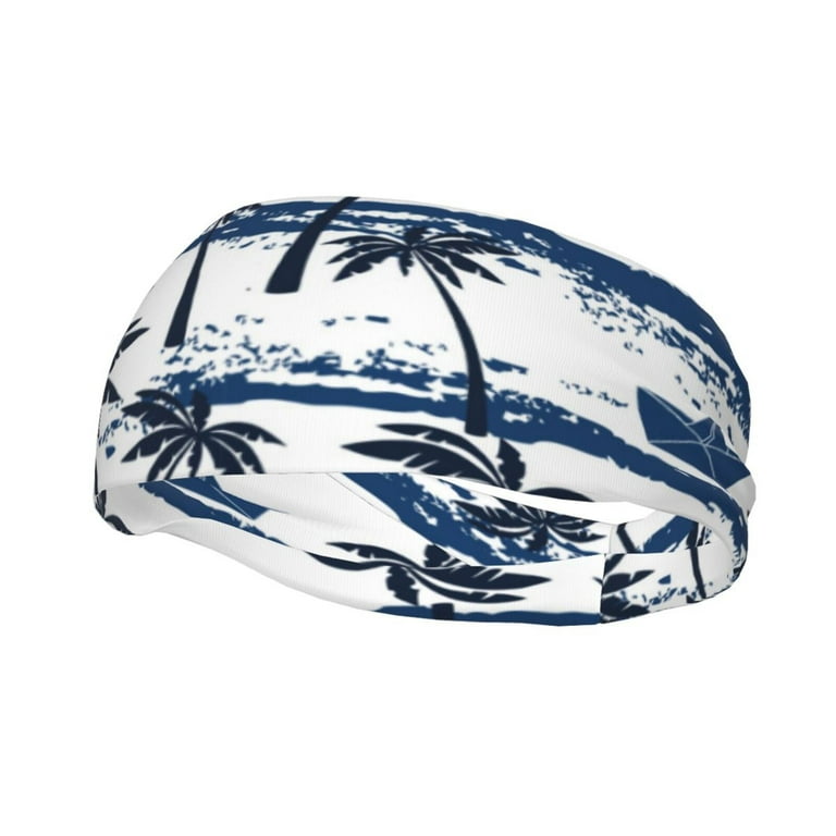 Wukai Palm Tree Sports sweatband Men Women Sweatband Headband for Running Cross Training Racquetball Working Out Walmart