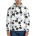 thumbnail image 1 of Wukai Panda Bear1 Print Men Hoodies Fleece Sweatshirts Long Sleeve Sweaters Pullover Fall Outfits Winter Clothes-Large, 1 of 7