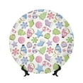 thumbnail image 1 of Wukai Pastel Christmas Cookies Print Decorative Plate for Display,Bone China Decorative Plate, Ceramic Dinner Plate with Stand, Vertical Ceramic Plate-7in, 1 of 6