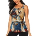 thumbnail image 1 of Wukai Patriotic Bulldog Welcome Print Women's Workout Tank Top Mesh Yoga Shirts Athletic Running Shirt Athletic Gym Shirts-Medium, 1 of 7