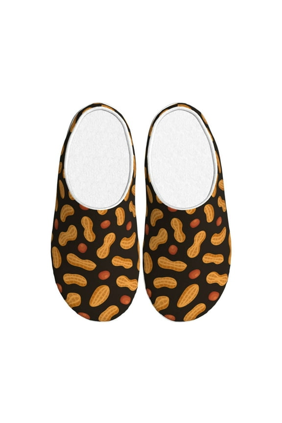 Peanuts5 Print Women's Indoor Bedroom Slipper Slip On Shoes, Unisex House Shoes with Anti-Skid Sole for Men, Gift for Women Men-35/36