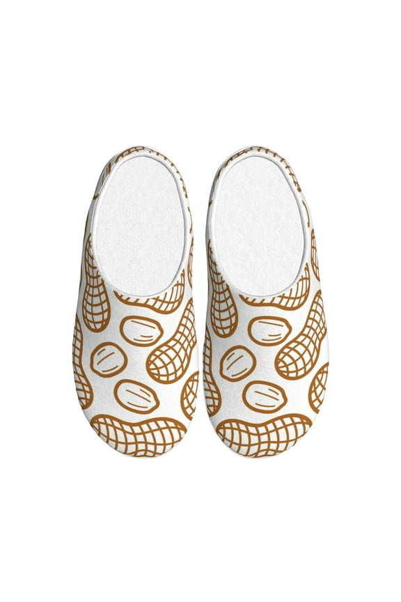 Peanuts7 Print Women's Indoor Bedroom Slipper Slip On Shoes, Unisex House Shoes with Anti-Skid Sole for Men, Gift for Women Men-35/36