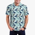 thumbnail image 1 of Wukai Penguins Dolphins Whales Men’s Polo Shirts Sleeve,Camisas Polo Para Hombre,True Classic Tees Men-4X-Large, 1 of 6
