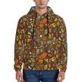 thumbnail image 1 of Wukai Picnic Print Men Hoodies Fleece Sweatshirts Long Sleeve Sweaters Pullover Fall Outfits Winter Clothes-Large, 1 of 7