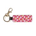 thumbnail image 1 of Wukai Piggy Sunflower Print Leather Car Keychain, Universal Key Fob Keychain, Leather Key Chain Holder for Men and Women,360 Degree Rotatable, 1 of 5