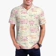 thumbnail image 1 of Wukai Pigs Sleep Men’s Polo Shirts Sleeve,Camisas Polo Para Hombre,True Classic Tees Men-Large, 1 of 6