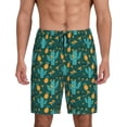 thumbnail image 1 of Wukai Pineapple And Cactus Men’s Short Pajama Pants With Pockets Soft Sleep Pj Shorts for Men-Medium, 1 of 6