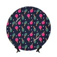 thumbnail image 1 of Wukai Ping Pong Rackets And Balls Print Decorative Plate for Display,Bone China Decorative Plate, Ceramic Dinner Plate with Stand, Vertical Ceramic Plate-8in, 1 of 6