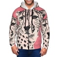 thumbnail image 1 of Wukai Pink Cheetah Art Print Men's Zip-Up Hoodie,Fleece Full-Zip Hoodie for Men, Hooded Sweatshirt-XX-Large, 1 of 5