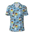 thumbnail image 1 of Wukai Pirate Marine Animals Men’s Polo Shirts,Quick-Dry Athletic Shirt,Classic Fit Shirts-XX-Large, 1 of 1