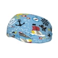 thumbnail image 1 of Wukai Pirate Marine Animals Sports sweatband,Men & Women Sweatband Headband for Running, Cross Training, Racquetball, Working Out, 1 of 7