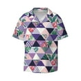 thumbnail image 1 of Wukai Plaid Flamingo Men's Casual Short-Sleeve Button Down Shirt - Lightweight Summer Dress Shirt for Daily Wear-XX-Large, 1 of 7